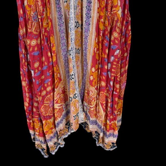 Intimately Free People Gypsy Rayon Asymmetrical Double VNeck Trapeze Dress Sz XS - Picture 5 of 8